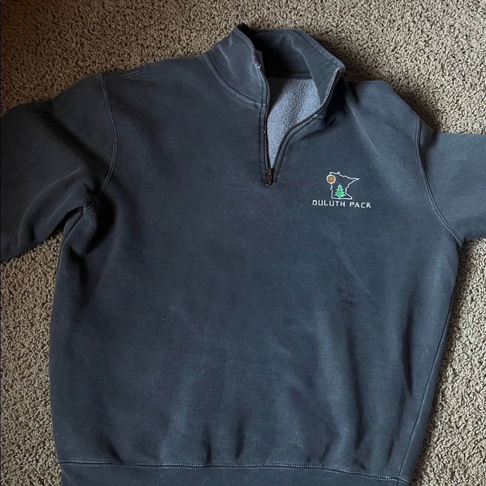 Duluth Pack Men's Charcoal Zip-Up Sweater